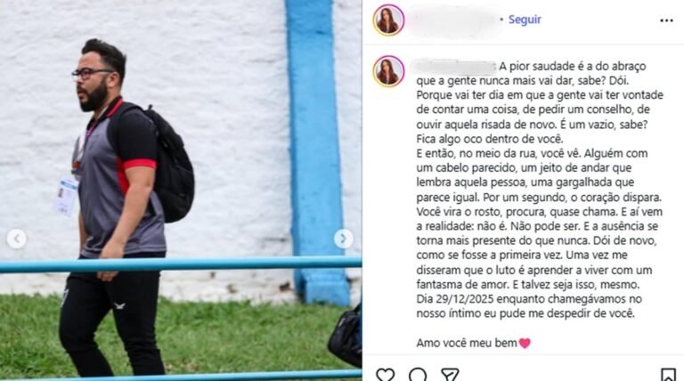 Viúva de preparador físico do Águia de Marabá lamenta morte em acidente na BR-153