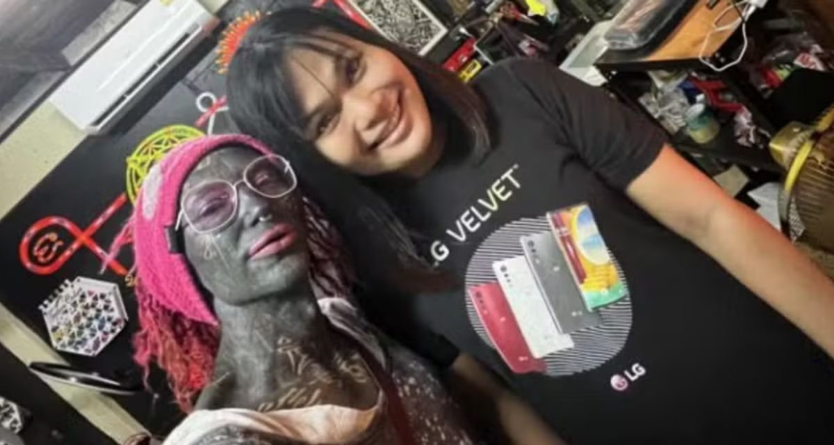 Tatuadora alemã transforma aparência de olho direito de mulher cega - Imagem do artigo original