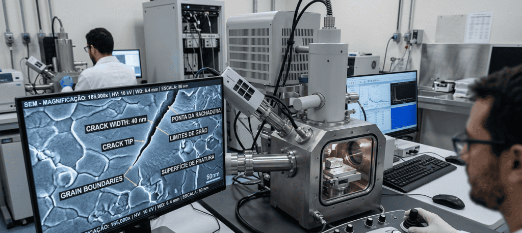 Metal nanométrico se recupera sozinho em laboratório e desafia premissa sobre rachaduras - Imagem do artigo original