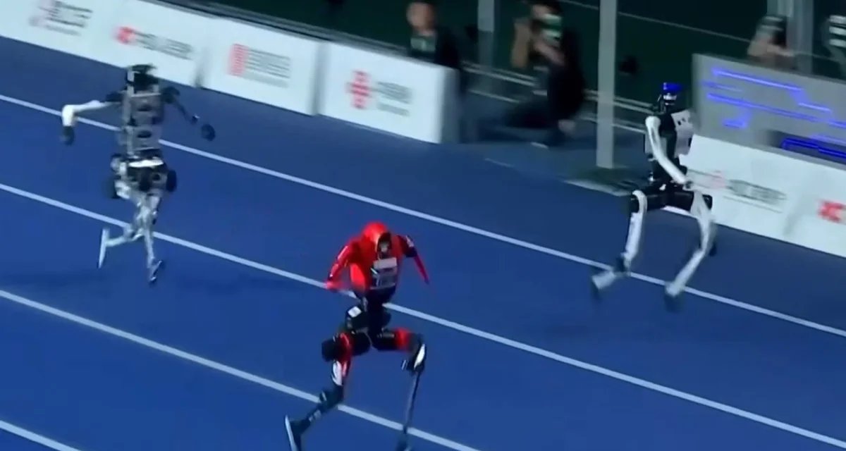 Robô humanoide chinês completa 100 m em 9,32 s e supera recorde de Usain Bolt - Imagem do artigo