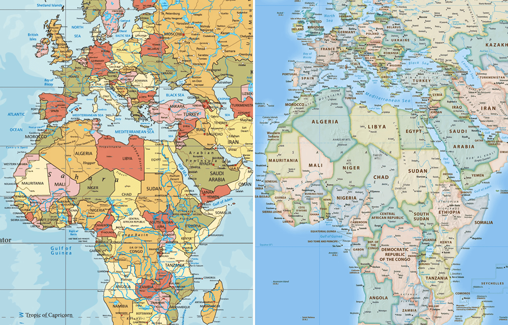 ONU recomenda uso de novas projeções cartográficas para diminuir distorções em mapas-múndi - Imagem do artigo original